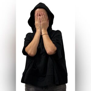 Alexander Wang Black Hooded Top Size XS